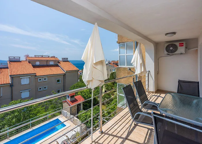 Bezaubernde Nur 500 Meter Zum Mit Meerblick, Privatpool, Grill, Waschmaschine